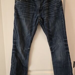 BKE Men's Dark Blue Jake Straight Stretch Jeans